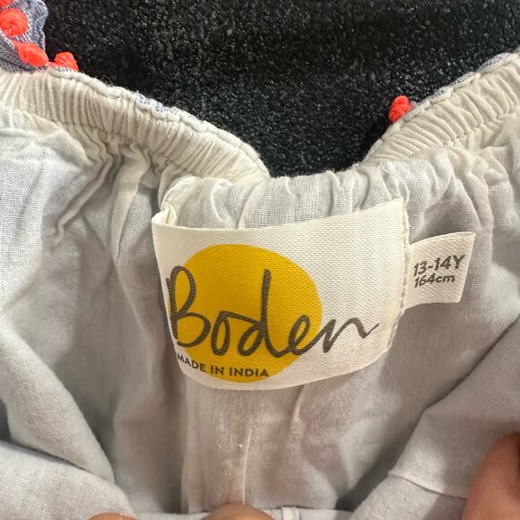 Boden Soft Blue Chambray Romper Stretchy Waist 100% Cotton Size 13-14Y 164cm - Picture 4 of 5